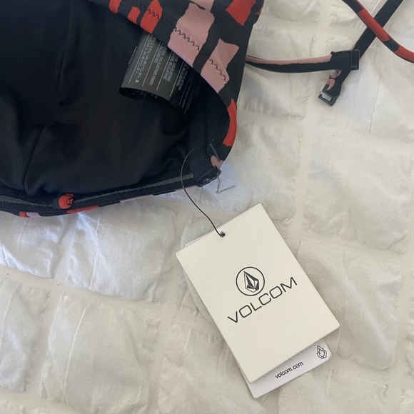 Volcom Black and Red Bikini Top - Picture 3 of 9